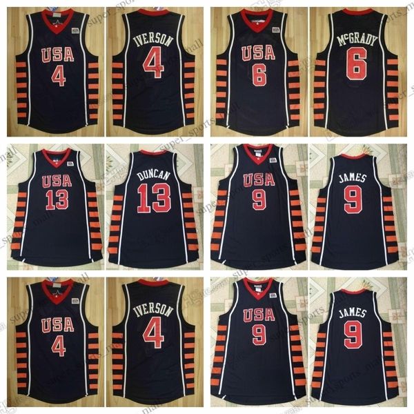 2004 retro basketball jerseys james duncan mcgrady iverson stitched jersey, Black;red
2004 retro basketball jerseys james duncan mcgrady iverson stitched jersey, Black;red