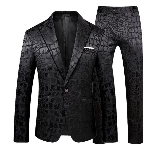 men's suits blazers luxury jacquard suit men business banquet wedding party groom swallowtail dress men's slim fit blazers pants, White;black
men's suits blazers luxury jacquard suit men business banquet wedding party groom swallowtail dress men's slim fit blazers pants, White;black