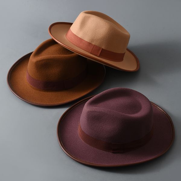 wide brim hats bucket hats men fedoras women fashion jazz hat autumn and winter coffee woolen blend cap outdoor casual dancing hat lm03 2308, Blue;gray
wide brim hats bucket hats men fedoras women fashion jazz hat autumn and winter coffee woolen blend cap outdoor casual dancing hat lm03 2308, Blue;gray