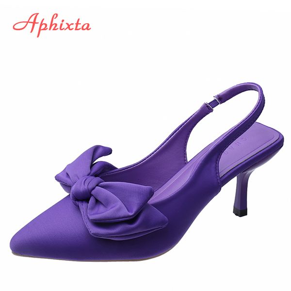sandals aphixta 7cm thin heel pointed toe purple silk butterfly knot ladies modern slides shoes plus size 42 230830, Black
sandals aphixta 7cm thin heel pointed toe purple silk butterfly knot ladies modern slides shoes plus size 42 230830, Black