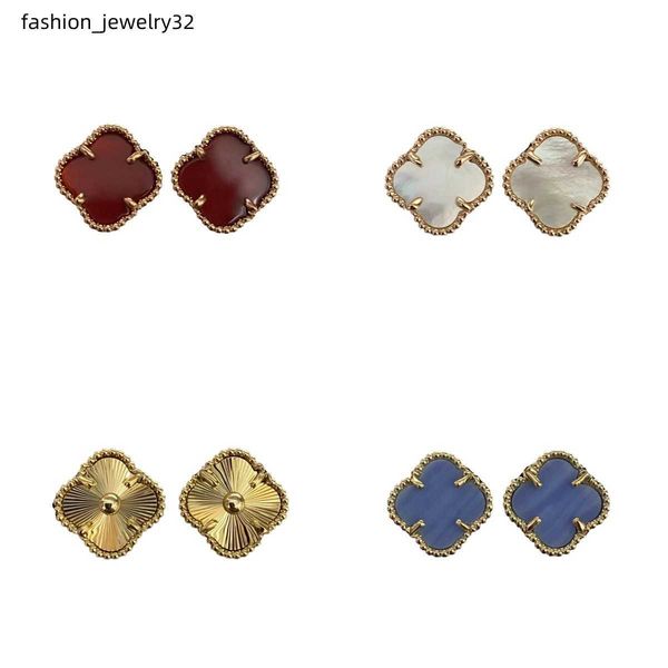designer earring classic four leaf clover earring stud 18k gold multiple colors earring luxury designer jewelry for women valentine day gift, Golden;silver
designer earring classic four leaf clover earring stud 18k gold multiple colors earring luxury designer jewelry for women valentine day gift, Golden;silver