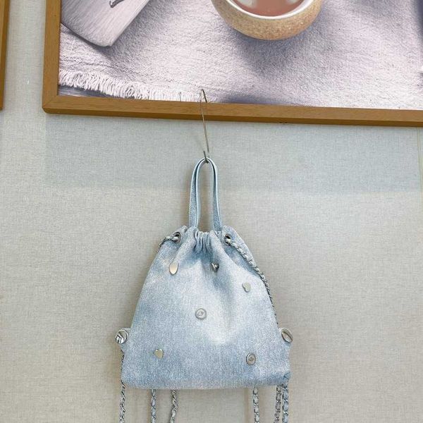 women s new korean gradual rivet chain bucket bag single shoulder underarm portable backpack 230830
women s new korean gradual rivet chain bucket bag single shoulder underarm portable backpack 230830