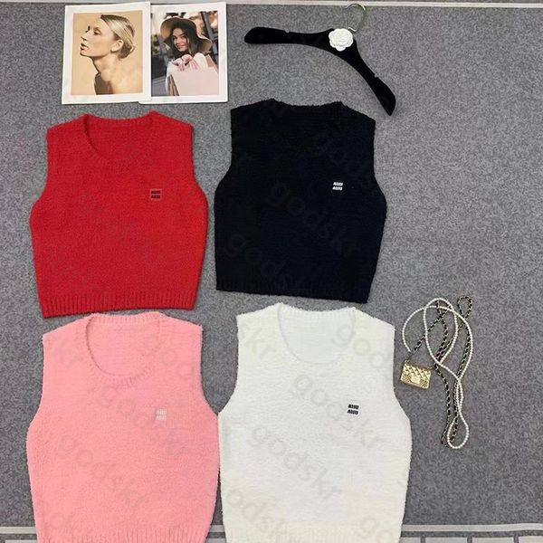 women letter embroidery knit waistcoat fashion cashmere blend sleeveless camisole designer round neck vest, Black
women letter embroidery knit waistcoat fashion cashmere blend sleeveless camisole designer round neck vest, Black