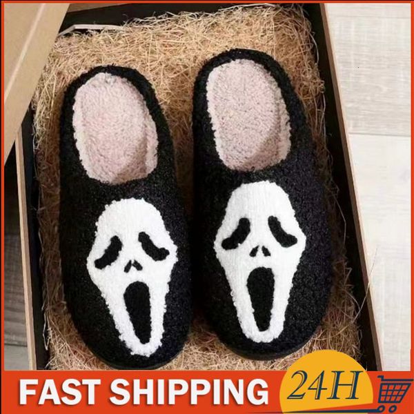 slippers ghost face halloween pumpkin men flat soft plush cozy indoor fuzzy women house shoes 230830, Black
slippers ghost face halloween pumpkin men flat soft plush cozy indoor fuzzy women house shoes 230830, Black