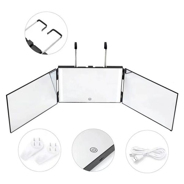 compact mirrors retractable adjustable trifold mirror self hairdressing shaving makeup three-fold mirror hands-diy haircut tool accessories
compact mirrors retractable adjustable trifold mirror self hairdressing shaving makeup three-fold mirror hands-diy haircut tool accessories