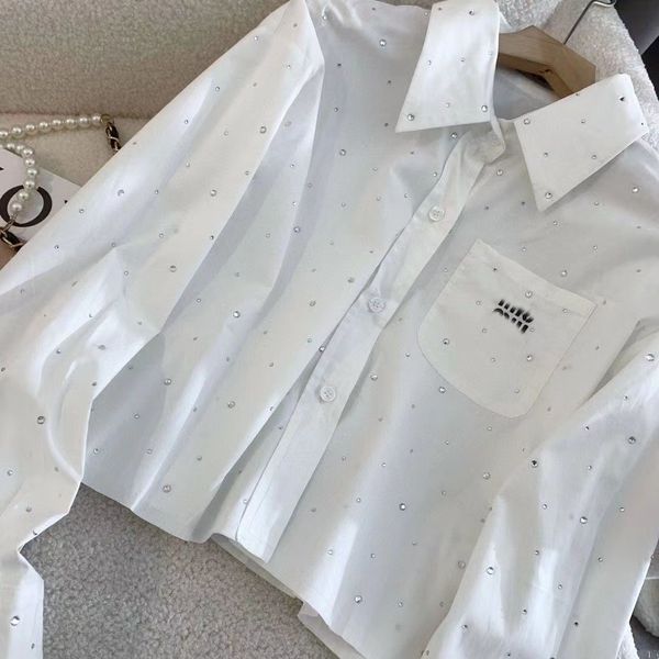designer women's shirt letter embroidered rhinestone t-shirt women's luxury long sleeve short elegant and charming girls' pol, White
designer women's shirt letter embroidered rhinestone t-shirt women's luxury long sleeve short elegant and charming girls' pol, White