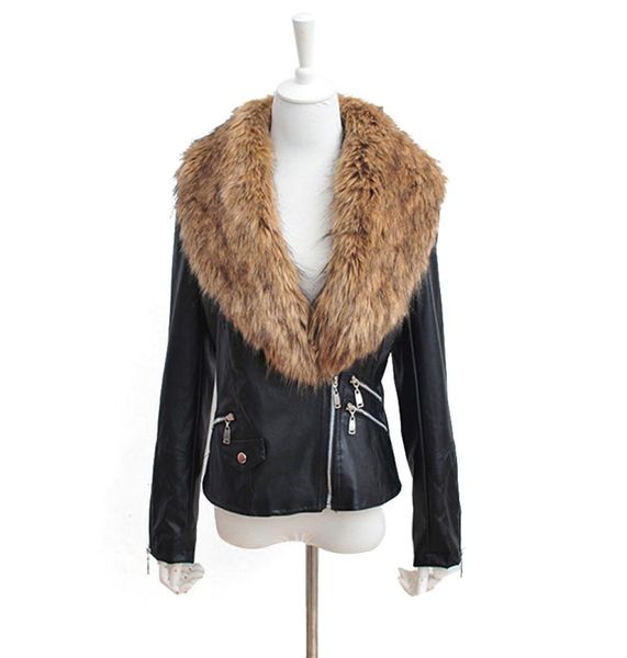 faroonee pu leather jacket with faux fur collar women autumn coat female slim short outerwear overcoat plus size 3x q16603925769, Black;brown
faroonee pu leather jacket with faux fur collar women autumn coat female slim short outerwear overcoat plus size 3x q16603925769, Black;brown