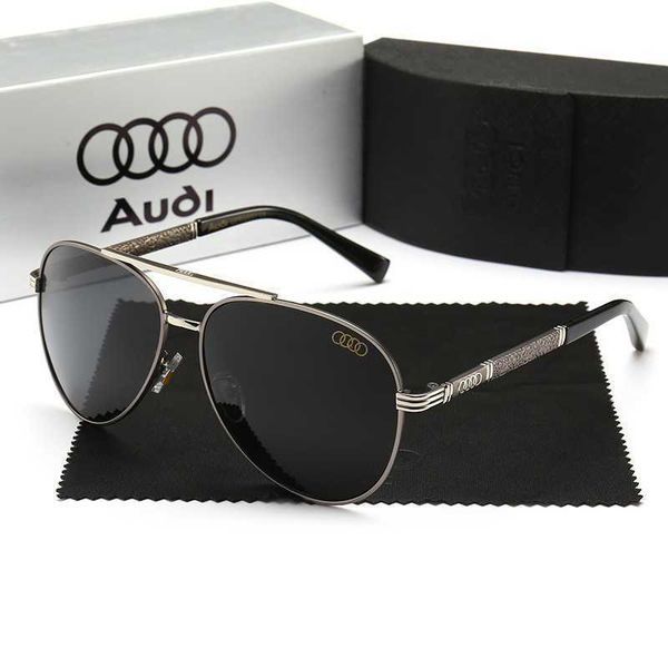 fashion audi sunglasses men's polarized sunglasses driver's driving glasses toad with logo and box, White;black
fashion audi sunglasses men's polarized sunglasses driver's driving glasses toad with logo and box, White;black