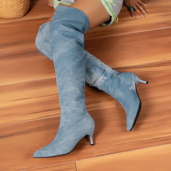 boots pointed pleated high boots for women thin heel stacked boots high heel over knee girls cowboy boot 230830, Black
boots pointed pleated high boots for women thin heel stacked boots high heel over knee girls cowboy boot 230830, Black