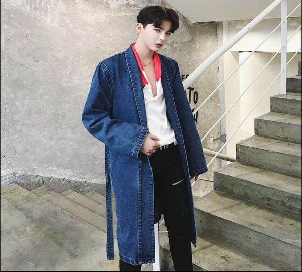 japanese long cowboy windbreaker men loose over the knee super long spring and autumn denim jacket singer tide coat5484092, Tan;black
japanese long cowboy windbreaker men loose over the knee super long spring and autumn denim jacket singer tide coat5484092, Tan;black