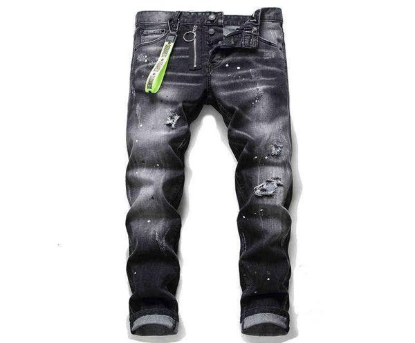 men039s jeans d2 black paint throwing hole wild zipper decorative personalized jeans men039s 10566624546, Blue
men039s jeans d2 black paint throwing hole wild zipper decorative personalized jeans men039s 10566624546, Blue