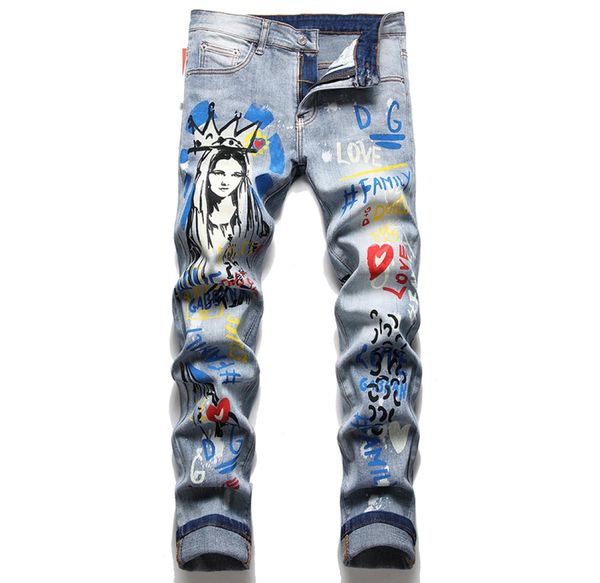 fashion slim fit stretch men039s jeans summer autumn printing dyeing denim pants graffiti trousers summer vaqueros de hombre7064136, Blue
fashion slim fit stretch men039s jeans summer autumn printing dyeing denim pants graffiti trousers summer vaqueros de hombre7064136, Blue