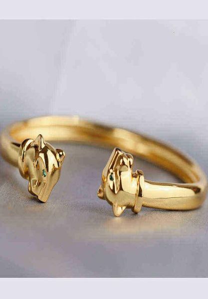 brand pure 925 sterling silver jewelry leopard rose gold double panther head bangle wedding color cuff6013373, Black
brand pure 925 sterling silver jewelry leopard rose gold double panther head bangle wedding color cuff6013373, Black