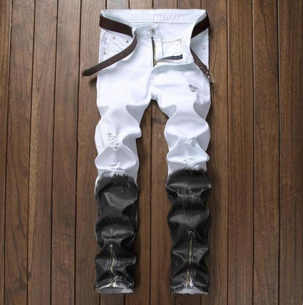 2020 vintage men039s jeans black white coated mens ripped denim jeans with zippers for men big size 40 new brand designer pants6408522, Blue
2020 vintage men039s jeans black white coated mens ripped denim jeans with zippers for men big size 40 new brand designer pants6408522, Blue