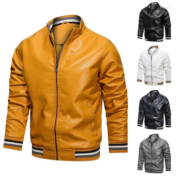 

men's jackets winter jacket 2023 fashion men clothing hip hop windbreak biker coat tracksuits bomber baseball leather, Black;brown