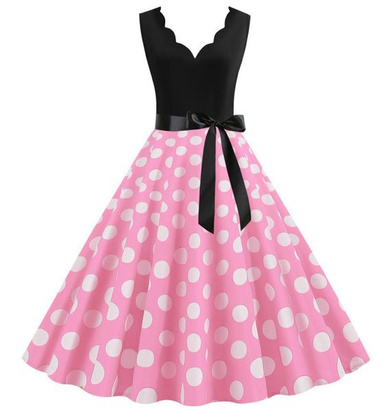 pink pleated dot vintage dress women sleeveless v neck retro 1950s 60s pinup swing party summer dresses plus size s3xl6250329, Black;gray
pink pleated dot vintage dress women sleeveless v neck retro 1950s 60s pinup swing party summer dresses plus size s3xl6250329, Black;gray