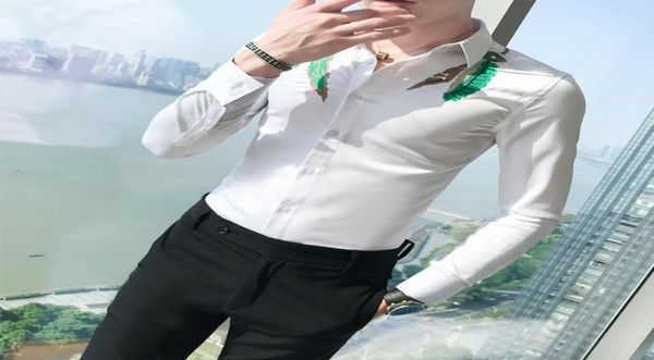 fether green embroidery shirt men long sleeve ropa de hombre camisa social masculina black white dress wedding dinner shirt men4045458, White;black
fether green embroidery shirt men long sleeve ropa de hombre camisa social masculina black white dress wedding dinner shirt men4045458, White;black