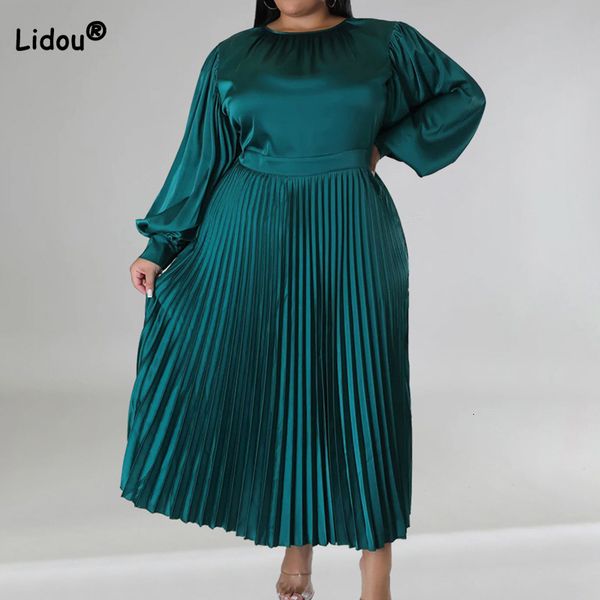 plus size dresses plus size clothes women silk like fabric pleat fairy skirt fashion autumn winter round neck solid long sleeve party maxi d, Black
plus size dresses plus size clothes women silk like fabric pleat fairy skirt fashion autumn winter round neck solid long sleeve party maxi d, Black