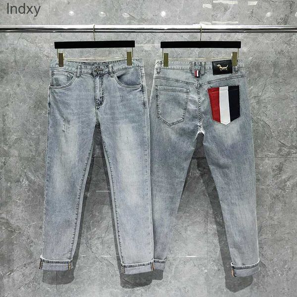 men's jeans tb thom pants men's casual fashion slim fit long jeans luxury brand business denim trousers stretch elastic pants high, Blue
men's jeans tb thom pants men's casual fashion slim fit long jeans luxury brand business denim trousers stretch elastic pants high, Blue
