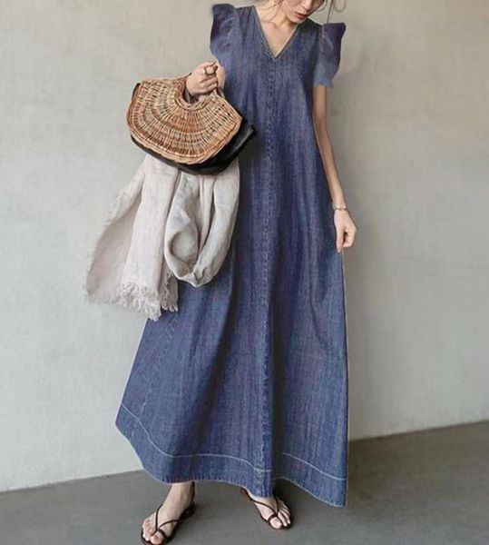 party dresses one piece denim korean fashion dress for women 2022 summer ladies oversized casual maxi jean long robe femme clothes9927067, White;black
party dresses one piece denim korean fashion dress for women 2022 summer ladies oversized casual maxi jean long robe femme clothes9927067, White;black