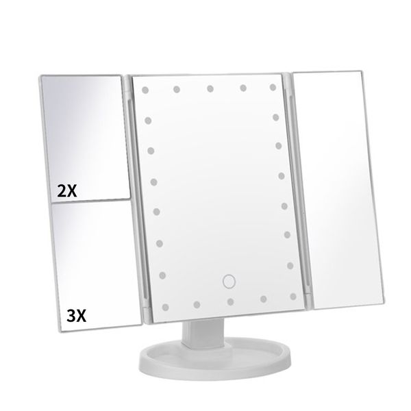 compact mirrors 22 led light vanity mirror 1/2/3x magnifying cosmetic 3 folding makeup mirrors 180 rotation stepless dimmer beauty table mir
compact mirrors 22 led light vanity mirror 1/2/3x magnifying cosmetic 3 folding makeup mirrors 180 rotation stepless dimmer beauty table mir