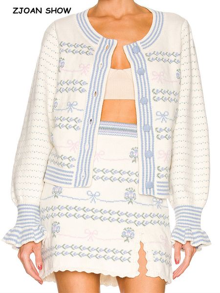 women s knits tees sweet women autumn white blue flower knitted flare sleeve cardigan high waist front slit wave hem mini skirt matching set
women s knits tees sweet women autumn white blue flower knitted flare sleeve cardigan high waist front slit wave hem mini skirt matching set