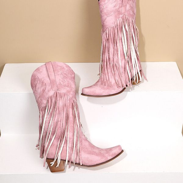 boots ochanmeb large size 45 women retro ethnic western cowboy boots block medium heels tassel fringe kneehigh boots lady winter shoes 23083, Black
boots ochanmeb large size 45 women retro ethnic western cowboy boots block medium heels tassel fringe kneehigh boots lady winter shoes 23083, Black