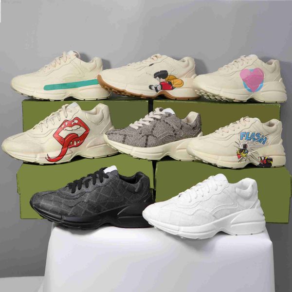 designer sneakers rhyton casual shoes beige men trainers luxury chaussures ladies shoe dad platform sneaker with box, Black
designer sneakers rhyton casual shoes beige men trainers luxury chaussures ladies shoe dad platform sneaker with box, Black