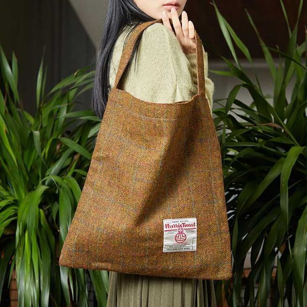 evening bags check women's bag harris tweed light luxury shopping leisure canvas portable shoulder 230828
evening bags check women's bag harris tweed light luxury shopping leisure canvas portable shoulder 230828