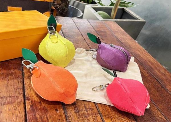 new style fashion lemon pendant coin purses designer accessories key chain change purse classic printing leather handbag ca8326638, Red;black
new style fashion lemon pendant coin purses designer accessories key chain change purse classic printing leather handbag ca8326638, Red;black