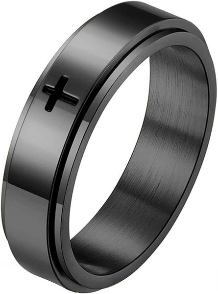 jajafook titanium steel rotatable ring classic cross relieving anxiety spinner ring for men women size 5-12, Golden;silver
jajafook titanium steel rotatable ring classic cross relieving anxiety spinner ring for men women size 5-12, Golden;silver