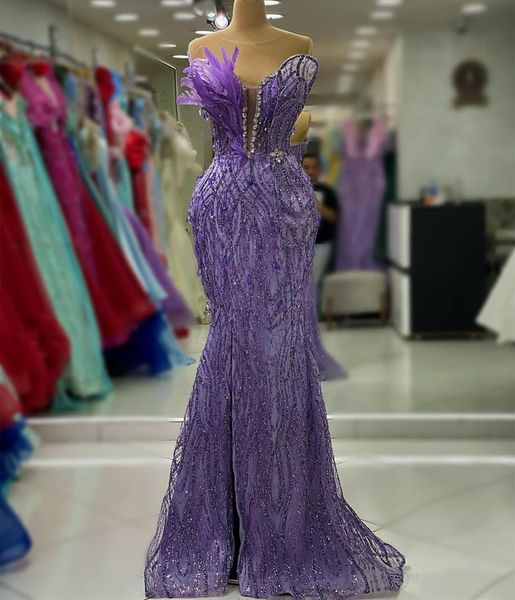 2023 aso ebi arabic lavender mermaid prom dress crystals feather evening formal party second reception birthday engagement gowns dresses rob, Black
2023 aso ebi arabic lavender mermaid prom dress crystals feather evening formal party second reception birthday engagement gowns dresses rob, Black