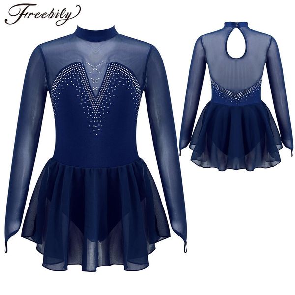 dancewear kids girls figure skating dance dress long sleeve shiny mesh ballet gymnastics leotard dresses competition dancewear 230829, Blue
dancewear kids girls figure skating dance dress long sleeve shiny mesh ballet gymnastics leotard dresses competition dancewear 230829, Blue