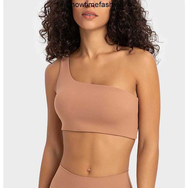 solid color yoga outfits lu-39 ribbed women fitness bra oneshoulder cutout strap sport tank gym underwear seamless workout training chest pa, White
solid color yoga outfits lu-39 ribbed women fitness bra oneshoulder cutout strap sport tank gym underwear seamless workout training chest pa, White