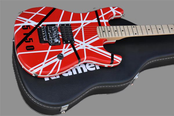 sale custom edward van halen kramer 5150 black white stripe red electric guitar floyd rose tremolo tailpiece, maple neck & fretboard
sale custom edward van halen kramer 5150 black white stripe red electric guitar floyd rose tremolo tailpiece, maple neck & fretboard