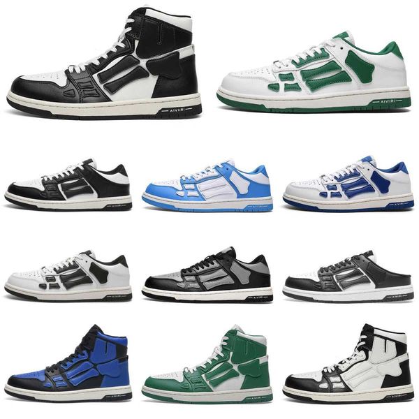 designer men high athletic shoes skelet bones runner women black white blue green casual sports shoes skel low genuine leather lace
designer men high athletic shoes skelet bones runner women black white blue green casual sports shoes skel low genuine leather lace