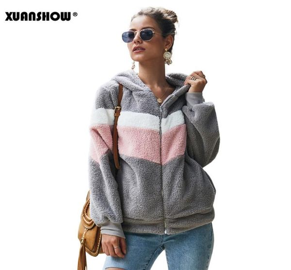 xuanshow 2019 winter keep warm clothes women hoodies sweatshirts loose zipper long sleeve pocket stitching plush jacket coat y20068369327, Black
xuanshow 2019 winter keep warm clothes women hoodies sweatshirts loose zipper long sleeve pocket stitching plush jacket coat y20068369327, Black