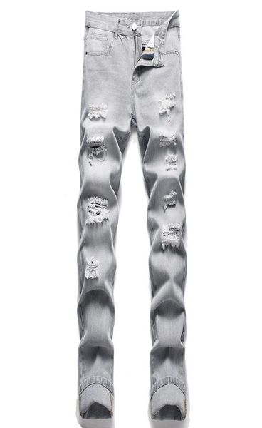 light gray slim fit ripped men039s jeans fashion street style denim pants spring autumn streetwear male desiger washed trousers1395399, Blue
light gray slim fit ripped men039s jeans fashion street style denim pants spring autumn streetwear male desiger washed trousers1395399, Blue