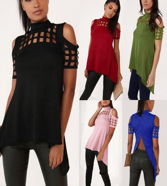 celmia cold shoulder summer 2020 women blouse short sleeve hollow out split asymmetrical casual female shirt plus size7852211, White
celmia cold shoulder summer 2020 women blouse short sleeve hollow out split asymmetrical casual female shirt plus size7852211, White