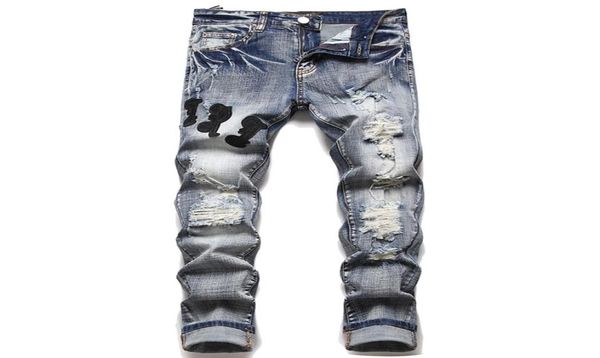 indigo blue ripped patch mens jeans fashion slim fit washed motorcycle denim pants panelled hip hop stretch trousers9898106
indigo blue ripped patch mens jeans fashion slim fit washed motorcycle denim pants panelled hip hop stretch trousers9898106