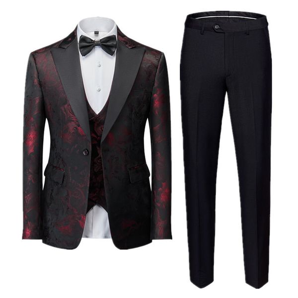 men's suits blazers men's business banquet jacquard suit 3piece gentlemen's court clothing men wedding party groom dress male, White;black
men's suits blazers men's business banquet jacquard suit 3piece gentlemen's court clothing men wedding party groom dress male, White;black