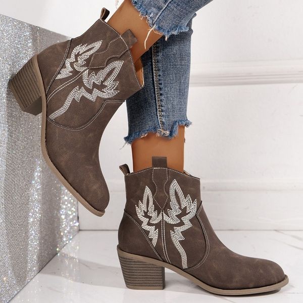 boots flashion womens western ankle boots spring winter woman artificial leather short boot retro roman casual booties size 36-42 230829, Black
boots flashion womens western ankle boots spring winter woman artificial leather short boot retro roman casual booties size 36-42 230829, Black