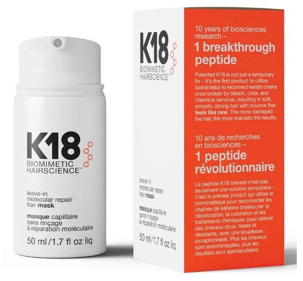 k18 leave in molecular repair hair mask 50ml treatment to repair damaged hair 4 minutes to reverse damage from bleach nourishing conditioner
k18 leave in molecular repair hair mask 50ml treatment to repair damaged hair 4 minutes to reverse damage from bleach nourishing conditioner