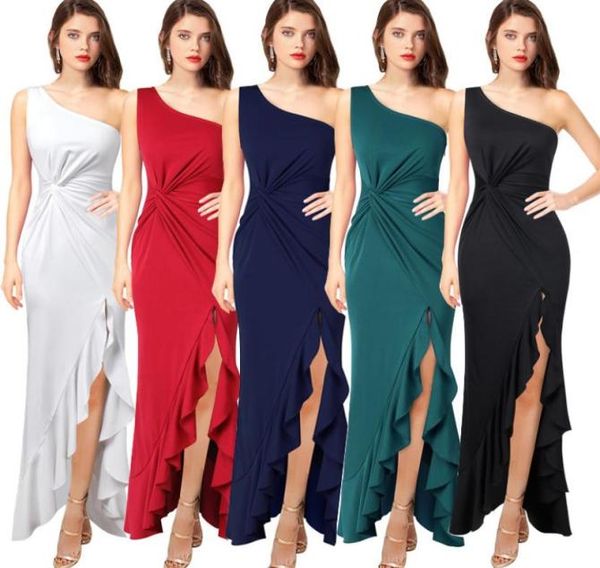women039s solid color slim maxi dress summer one shoulder sleeveless split ruffle bodycon celebrity cocktail party night dresse2469531, White;black
women039s solid color slim maxi dress summer one shoulder sleeveless split ruffle bodycon celebrity cocktail party night dresse2469531, White;black