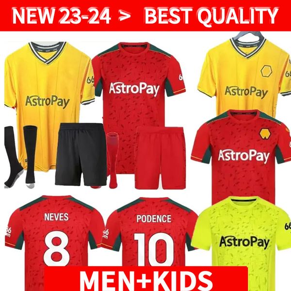 23 24 home soccer jerseys raul semedo neto neves trincao j otto podence gibbs hee chan 2023 2024 wolves football shirts men kids kit uniform, Black;yellow
23 24 home soccer jerseys raul semedo neto neves trincao j otto podence gibbs hee chan 2023 2024 wolves football shirts men kids kit uniform, Black;yellow