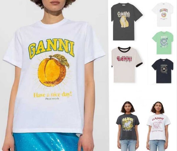 23ss gannis women designer t shirt classic fashion brand polos tee print loose round neck short sleeve casual t-shirt, White
23ss gannis women designer t shirt classic fashion brand polos tee print loose round neck short sleeve casual t-shirt, White