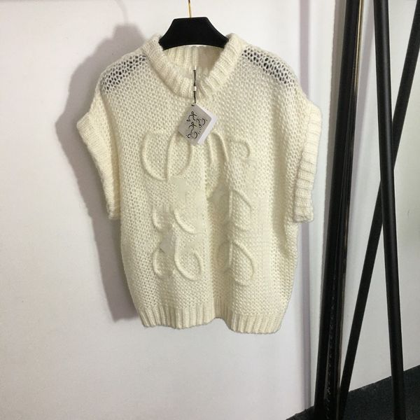 819 2023 autumn brand same style sweater sleeveless crew neck pullover black fashion womens clothes womens 20234045, White;black
819 2023 autumn brand same style sweater sleeveless crew neck pullover black fashion womens clothes womens 20234045, White;black