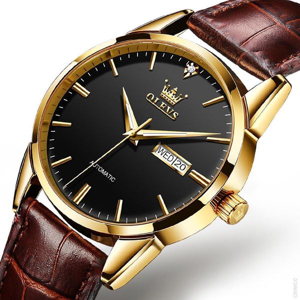 wristwatches olevs automatic watches men's mechanical watches classic leather watch men luxury men date business waterproof clock man 2, Slivery;brown
wristwatches olevs automatic watches men's mechanical watches classic leather watch men luxury men date business waterproof clock man 2, Slivery;brown