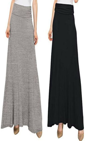 summer women casual skirt solid pleated elastic waist modal pure color pure plain long maxi bodycon ladies skirts6976826, Black 
summer women casual skirt solid pleated elastic waist modal pure color pure plain long maxi bodycon ladies skirts6976826, Black