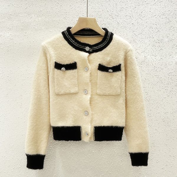 823 2023 autumn brand same style sweater long sleeve crew neck cardigan black pink fashion womens clothes womens yuecheng, White;black
823 2023 autumn brand same style sweater long sleeve crew neck cardigan black pink fashion womens clothes womens yuecheng, White;black